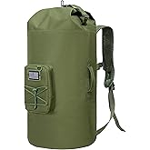 PGmoon Military Duffle Bag, 90L-110L Large Army Duffle Bag with Removable Pocket, Heavy Duty Sea Bag Backpack for Camp, Outdoor or Laundry Bag (Patent Design)