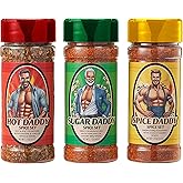 Daddy Spice Rub BBQ Gift Set - Hot Dad, Sugar Dady, Smoky Daddy Barbecue Seasoning, Christmas Stocking Stuffers Dads Birthday Gifts for Men Present, Spicy Surprise for Him, Men, Grilling Enthusiast