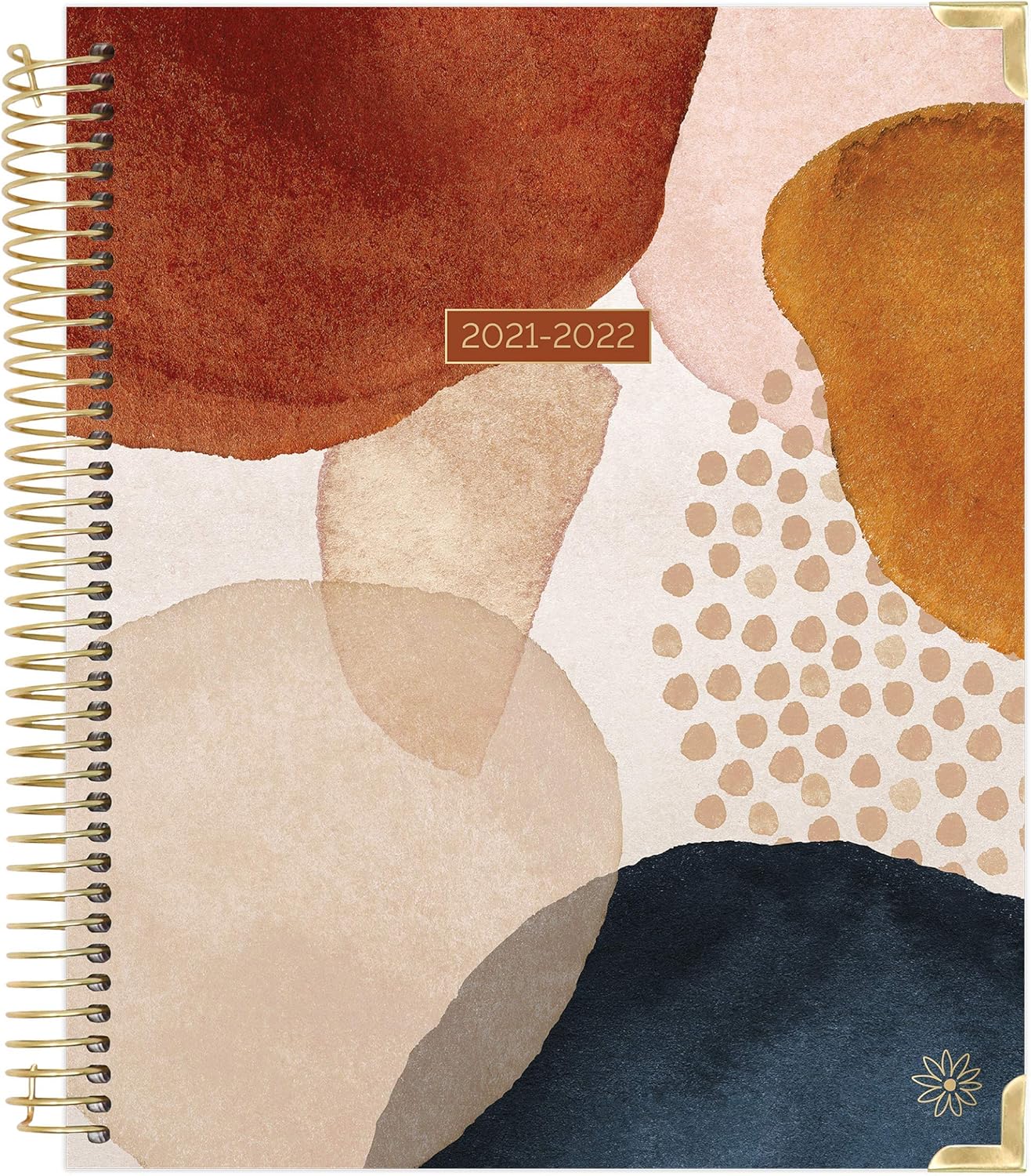 bloom daily planners 2021-2022 HARDCOVER Academic Year Goal & Vision Planner (July 2021 - July 2022) - Monthly/Weekly Agenda Calendar Organizer - 7.5" x 9" - Earthy Abstract : Office Products