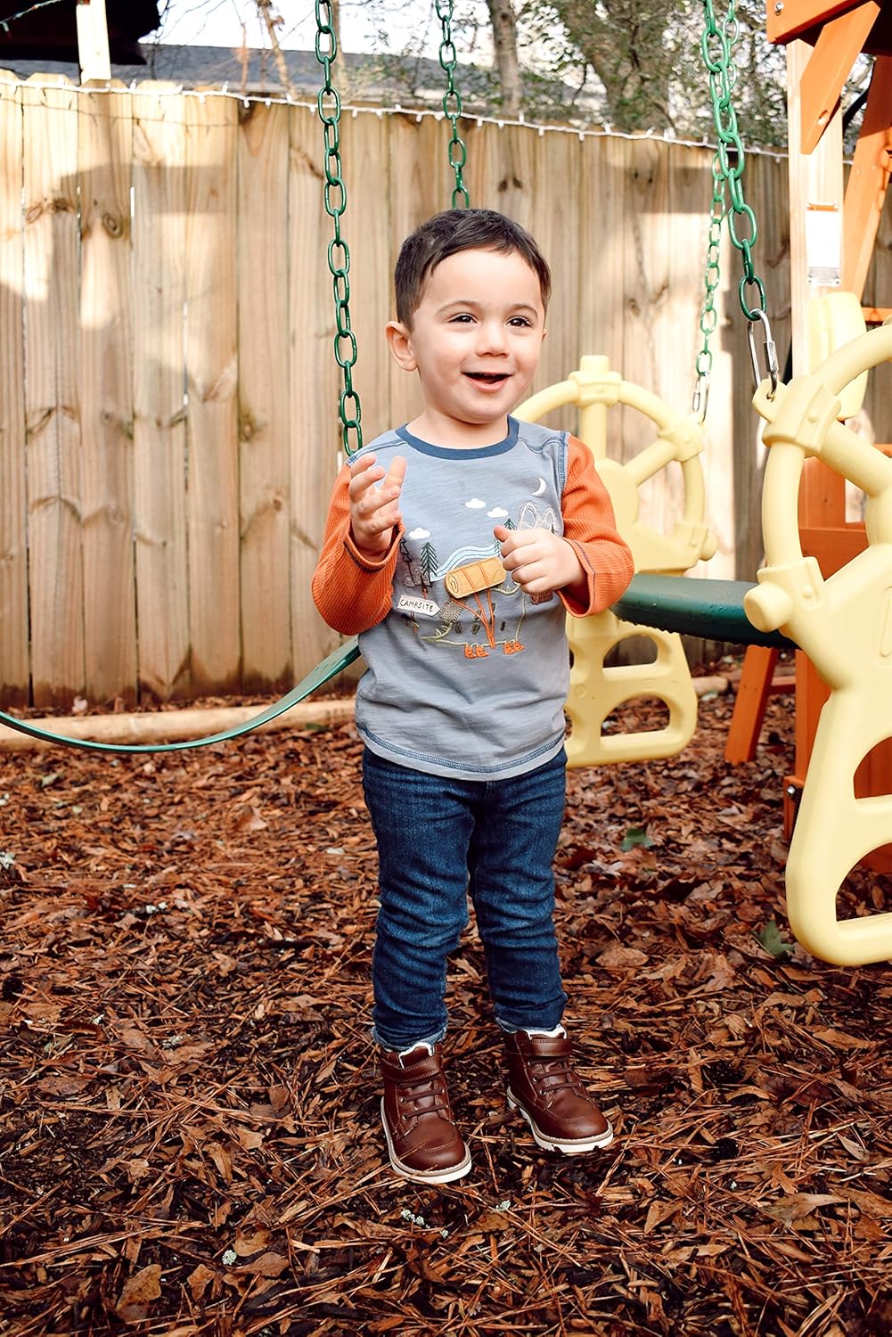 Mud Pie Baby Boys' Dino Camp Tee: Clothing