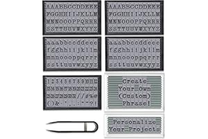 PEGZ Alphabet Letters American Typewriter Font Uppercase, Lowercase Numbers & Symbols 245 pc Stamp Kit Bundle