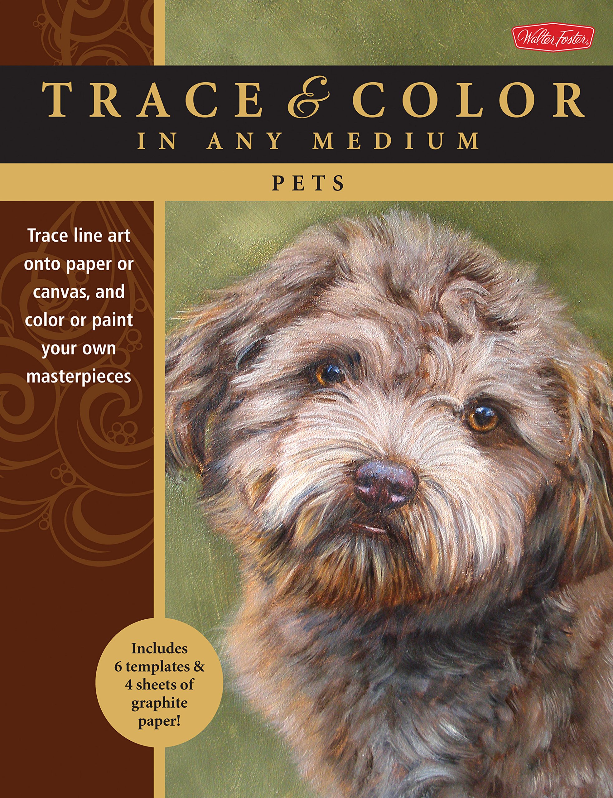 Pets Trace Line Art Onto Paper Or Canvas And Color Or - 