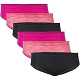 Gildan Women's Seamless Hipster Panties, 6 Pairs