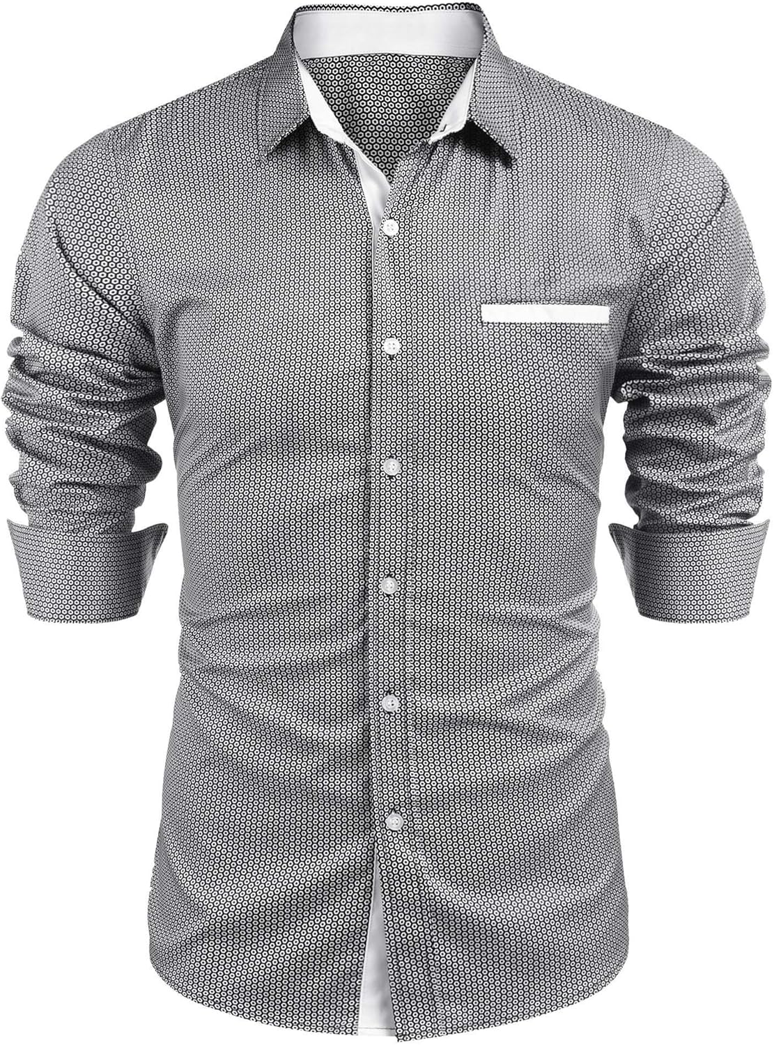 COOFANDY Men's Slim Fit Cotton Dress Shirt Wrinkle Free