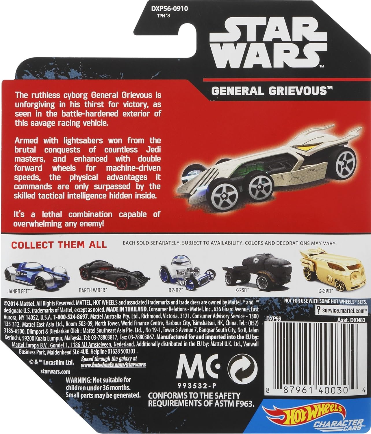 general grievous hot wheels
