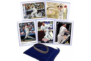 FRUZELG Derek Jeter Baseball Cards (5) ASSORTED New York Yankees Trading Card and Wristbands Gift Bundle