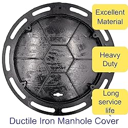 MOSINSBO 20” Cast Iron Manhole Cover and Frame, B