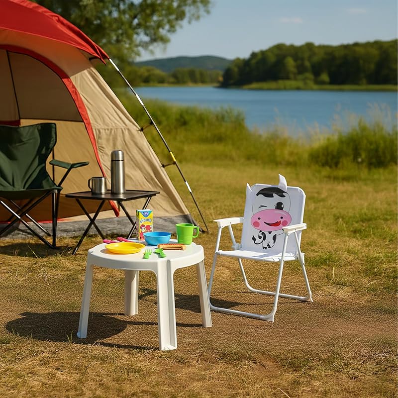 Poltroncina Pieghevole da Campeggio per Bambini, Sedia da Pesca per Esterni, Portatile, da Spiaggia, Colorata