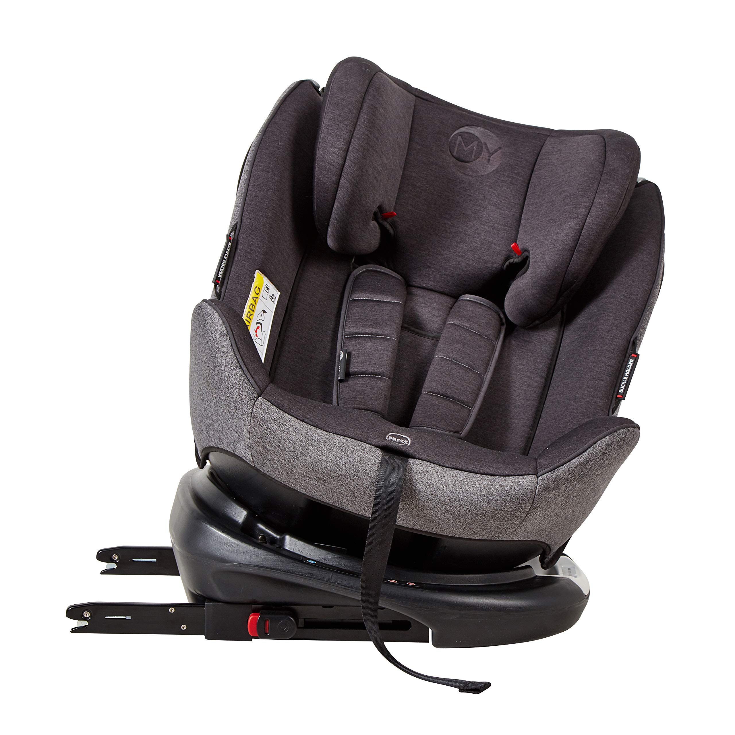 MyChild Chadwick Group 0123 ISOFIX 360 Spin Car Seat, Grey, 6 kg
