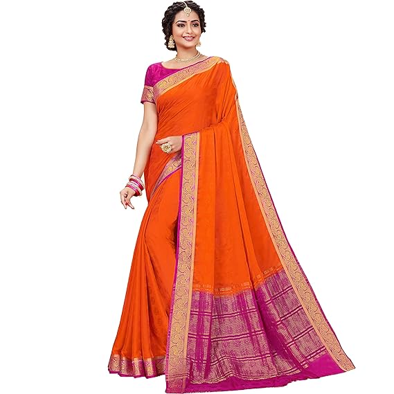 Shaily Womens Woven Silk Blend Red & Navy Blue Saree[MANDIRA8211SSSR01_perent]