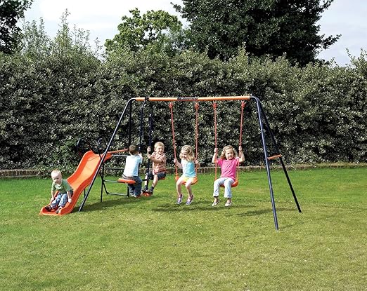 double swing and slide set