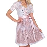 Lifos 0220 Dirndl Germandress 2 pezzi Oktoberfest taglie da 34 a 52, grigio., 44