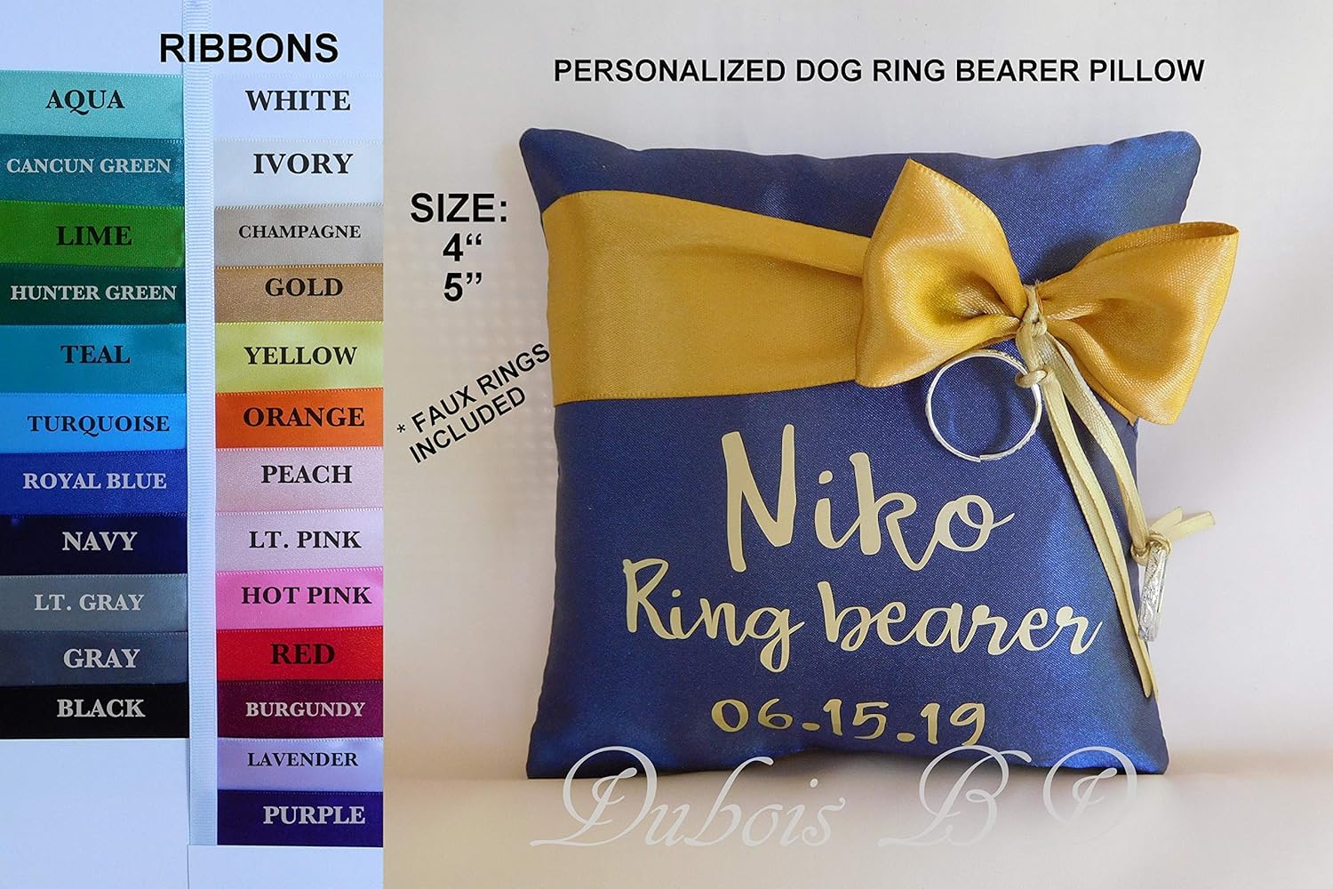 Amazon Com Personalized Dog Ring Bearer Pillow Wedding Pillow