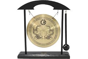 USAMJTABLE Brass Zen Table Gong Feng Shui for Home Office Desktop