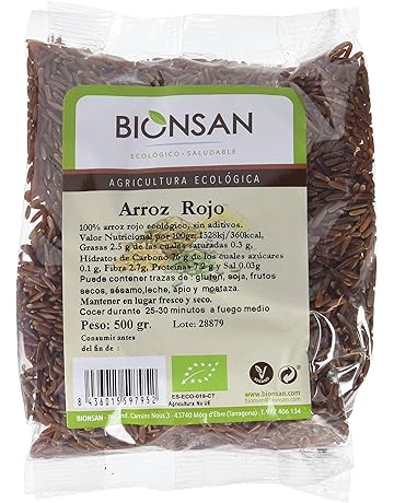 Bionsan Arroz Rojo de Cultivo Ecológico - 6 Paquetes de 500 gr - Total: 3000