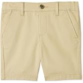 Amazon Essentials Boys and Toddlers' School Uniform Woven Flat-Front Shorts with Elastic Waist