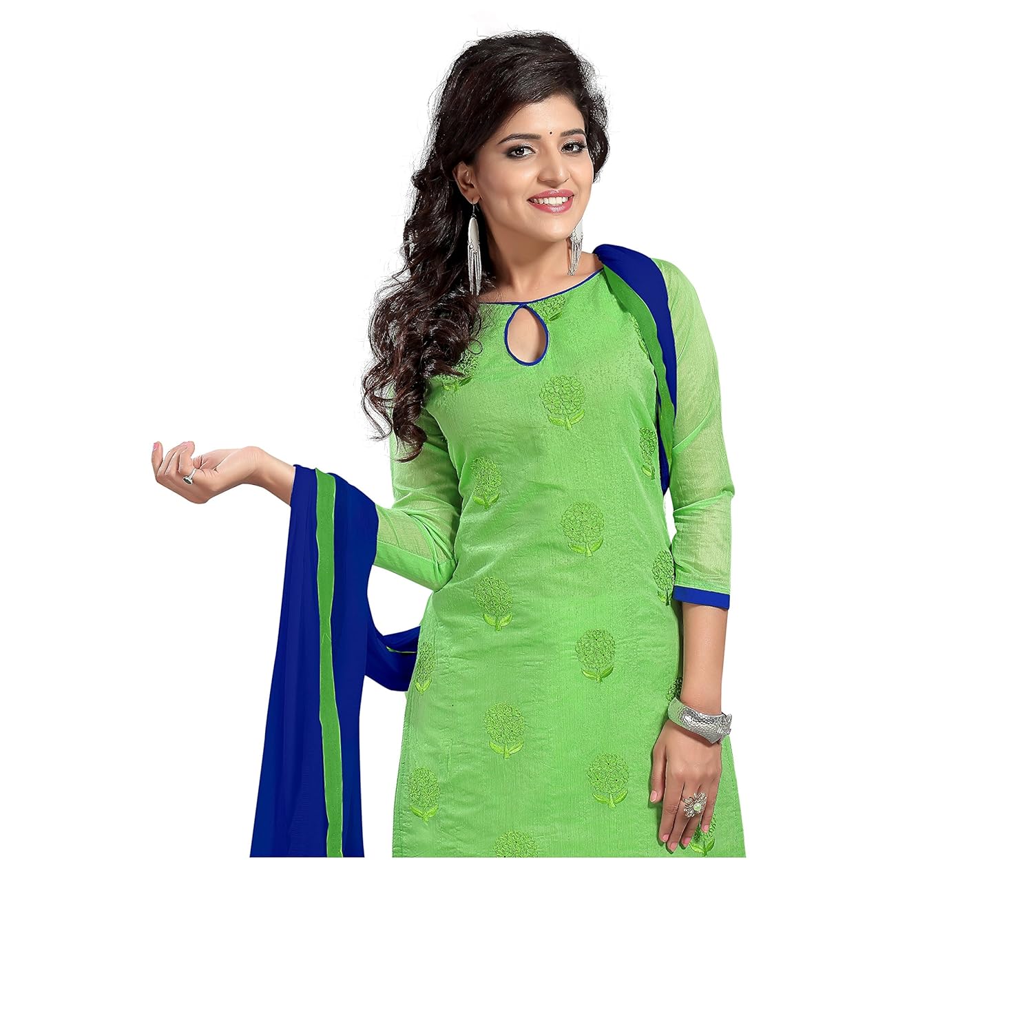 florence women's cotton salwar suit dress material(sb-2901_green_free size)