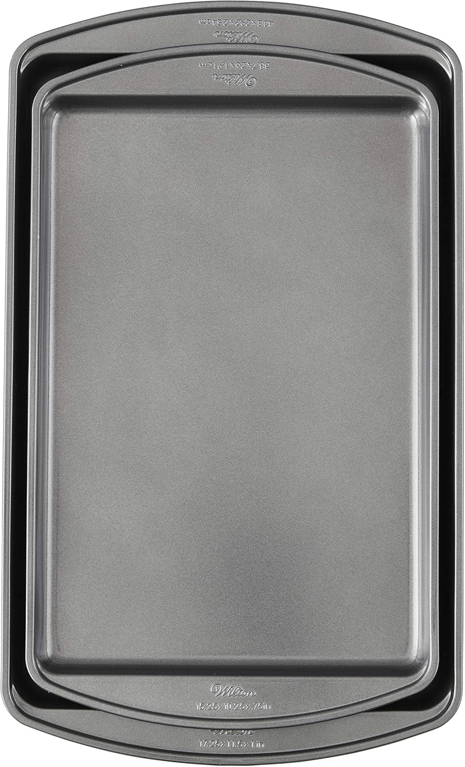 Wilton Perfect Results Premium Non-Stick Bakeware Cookie Baking Sheets Set, 2-Piece: Kitchen & Dining