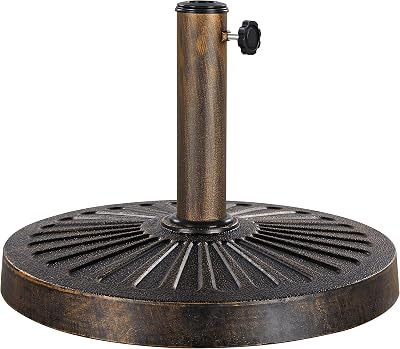 Yaheetech 14kg Patio Umbrella Stand Heavy Duty Garden Parasol Base Bronze