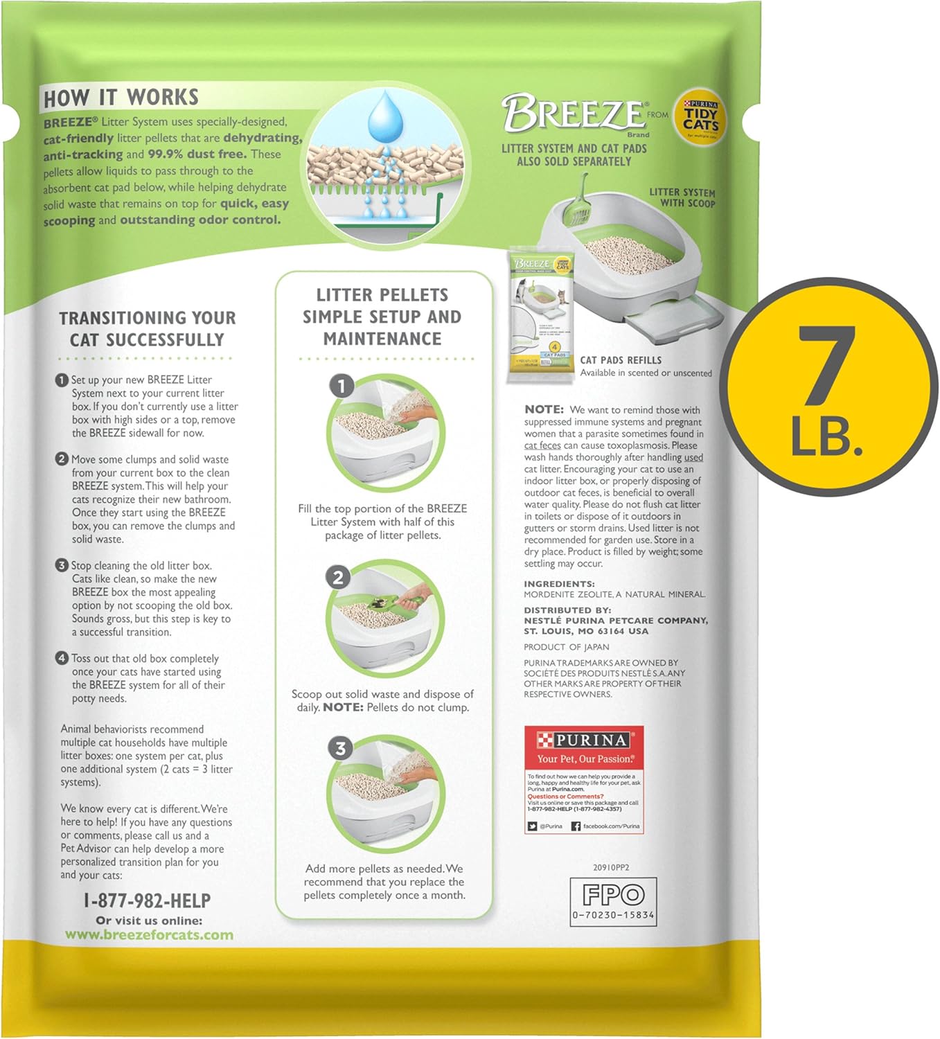 tidy cats breeze pellets 7lb