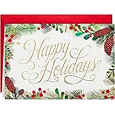 Hallmark Boxed Holiday Cards, Festive Greenery (40 Cards and Envelopes)