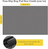 fowong Anti Slip Rug Underlay 150x100 cm Thickened Non-Slip Mat Black view 2