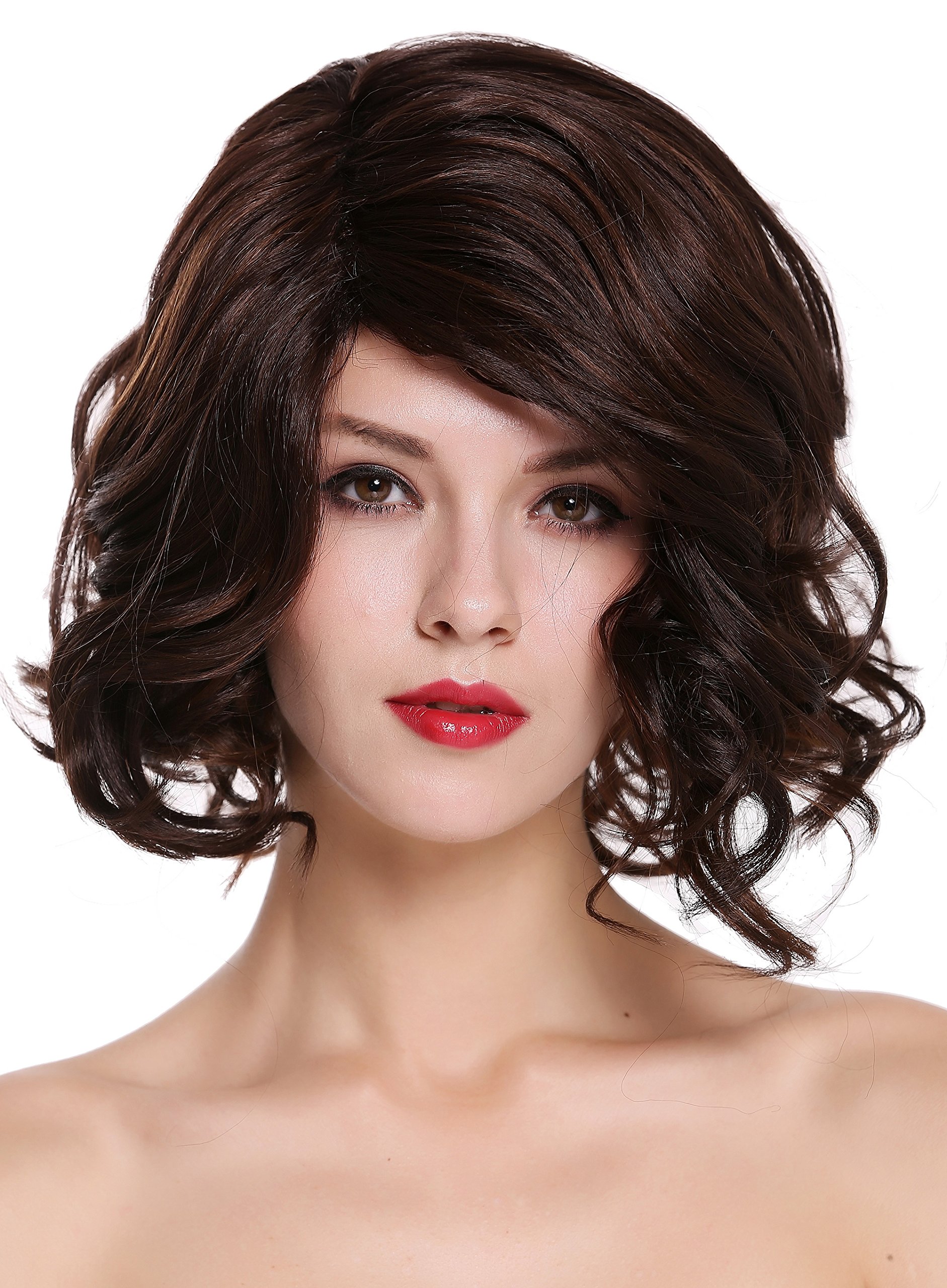 WIG ME UP - RGF-6877-SP4/30 Lady Quality Wig short shoulder length parting voluminous wavy chestnut brown mix