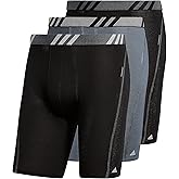 adidas Men's Performance Mesh Long Boxer Brief Underwear (3-Pack), for active sport and all day comfort