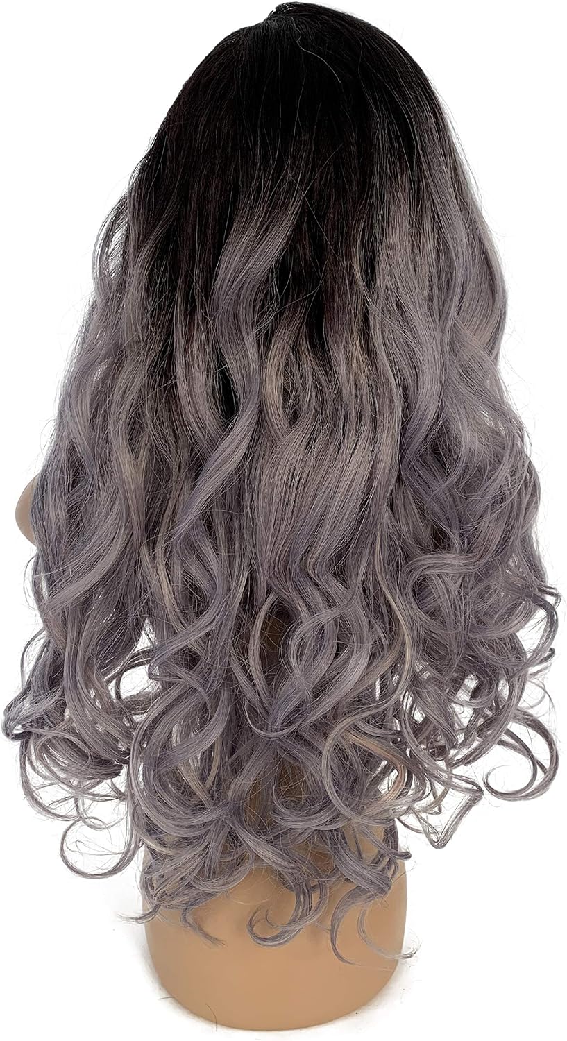 SLEEK Synthetic Lace Front Wig 22’’ Side-Part Curly Wave Synthetic Lace Wig with Baby Hair LILAC Wigs SPOTLIGHT 101 ADRIANA LACE WIG for Women Heat Resistant Fiber 245g-TT6/LILAC - Image 5