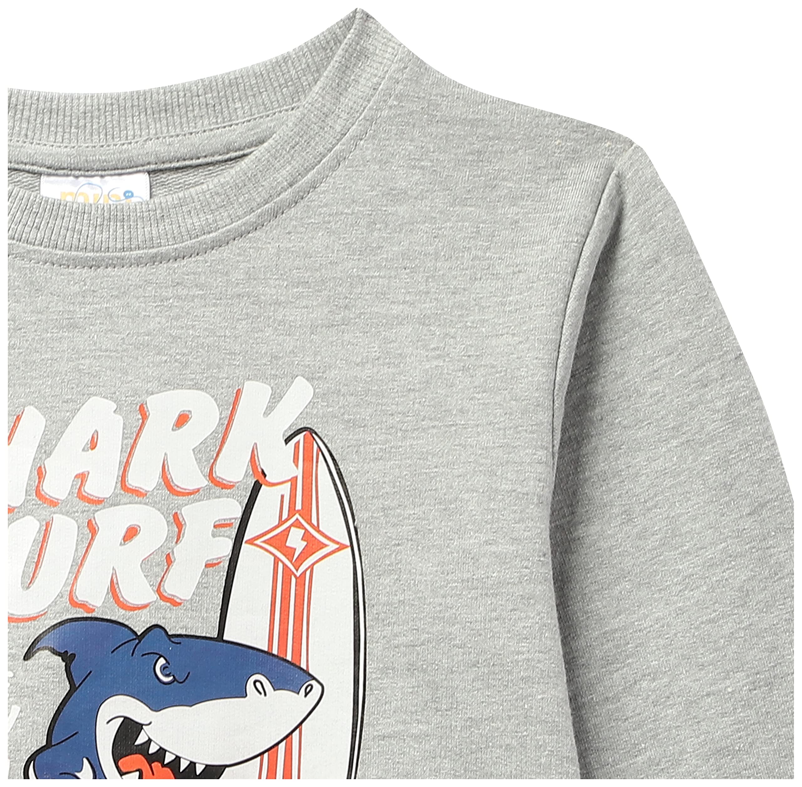 MINITATU Grey Melange Boys French Terry Sweatshirt Age - 5-6 Years (MT-3275J-AN) 3