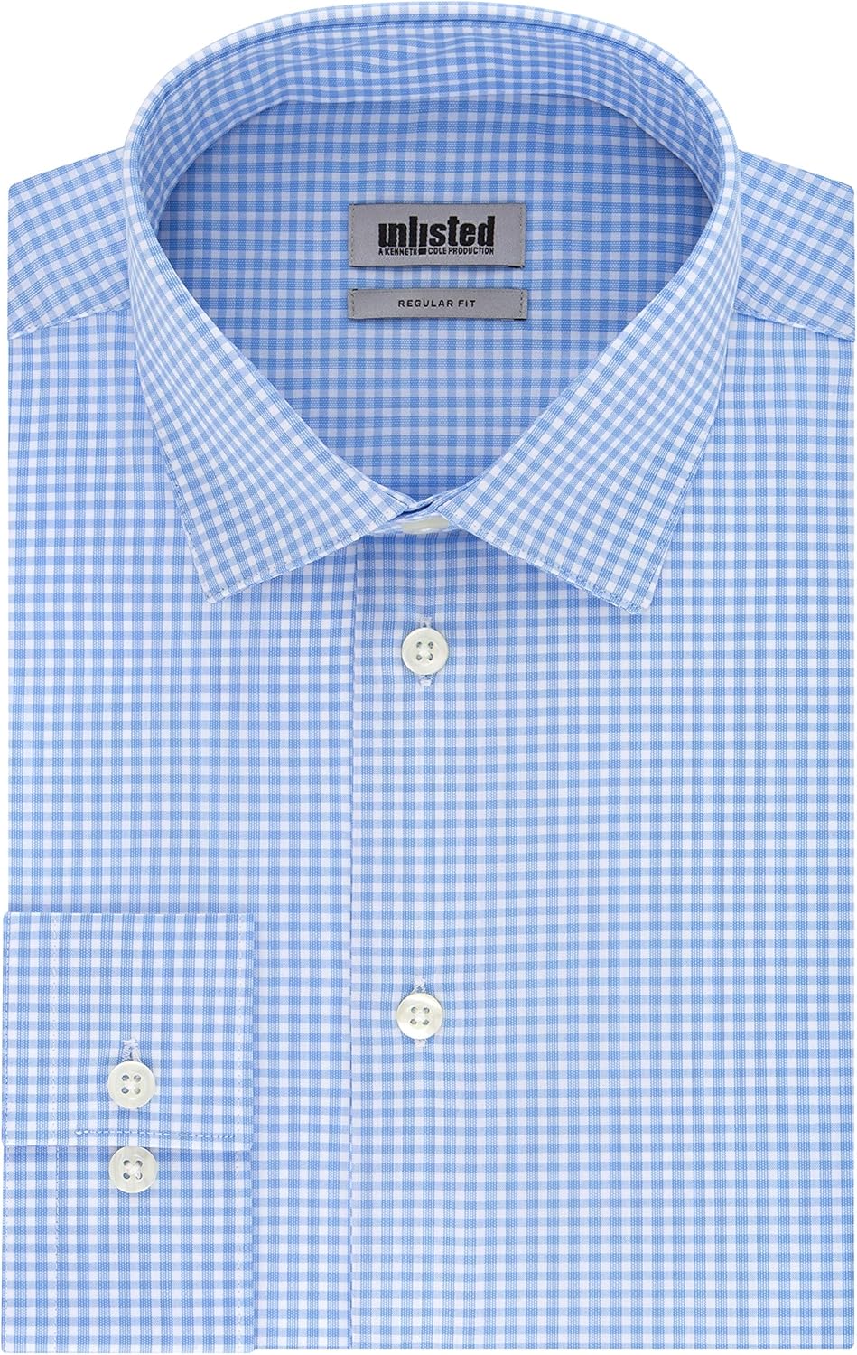 Unlisted by Kenneth Cole Men's Dress Shirt Regular Fit Checks and Stripes (Patterned)