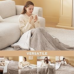 Bedsure Heated Blanket Throw Blanket - Fast Heating