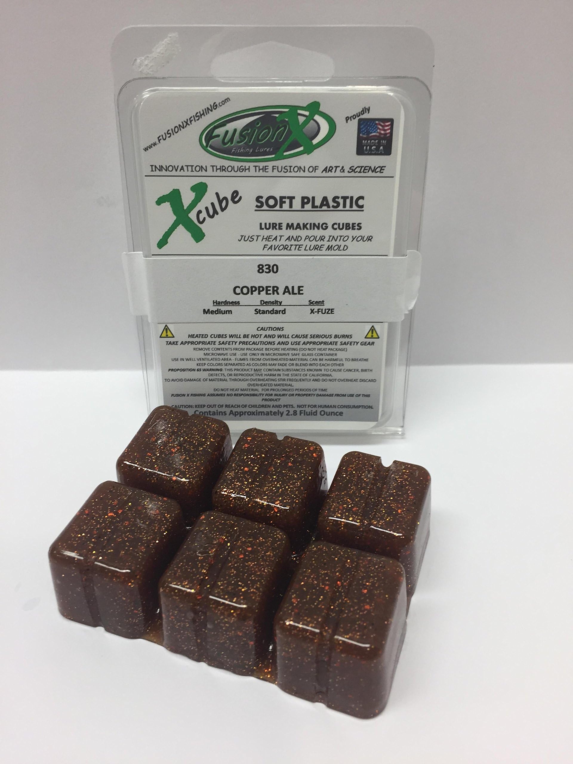 Fusion X Fishing - Xcube Soft Plastic Plastisol Lure Making Cubes - Color Favorites - 3 Pack