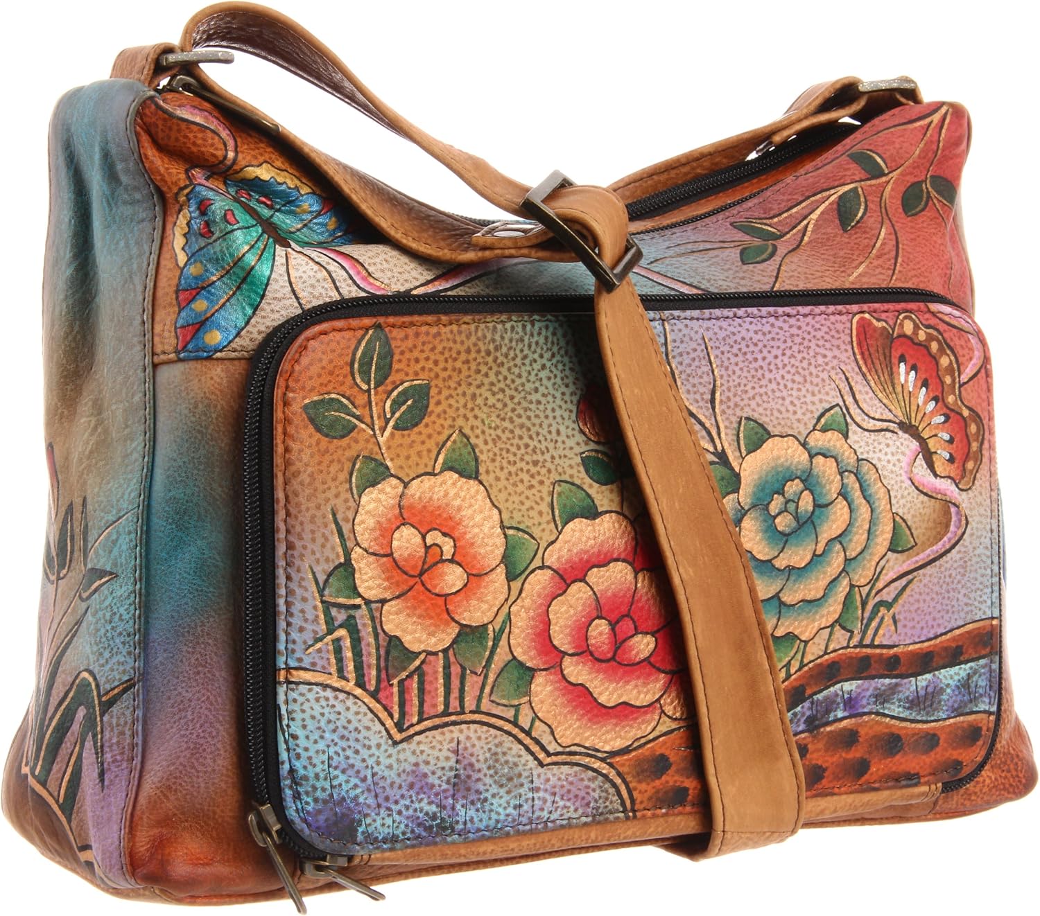 Anuschka Satchel Bag, Premium Rose Antique, One Size Handbags