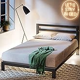ZINUS Arnav Metal Platform Bed Frame with Headboard / Wood Slat Support / No Box Spring Needed / Easy Assembly, Queen