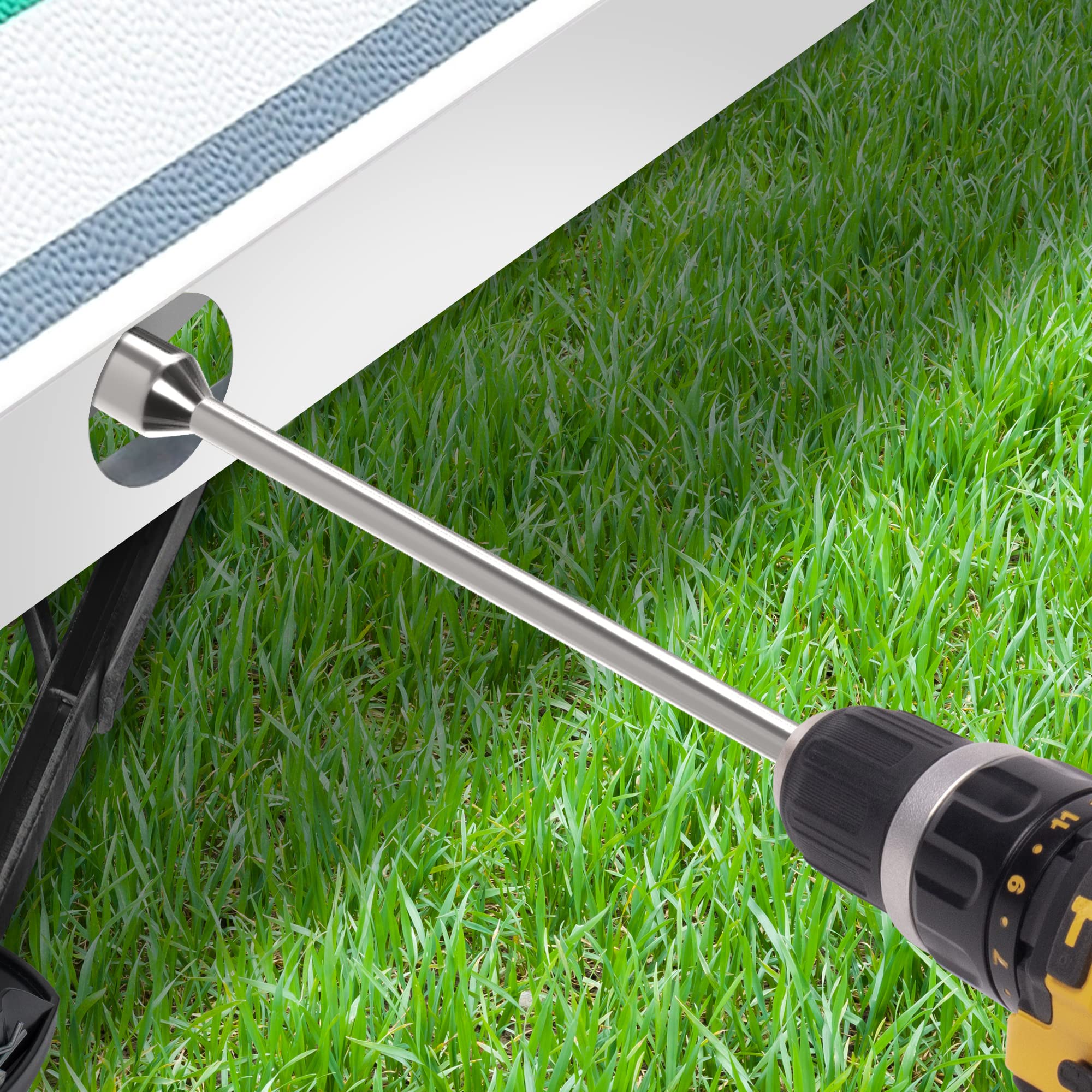 GADLANE 30cm Corner Steady Caravan Leg Winder Drill Attachment - Stand Jack Extension Socket 19mm Electric Drill Attachment - Caravan Drill Leg Winder Adapter