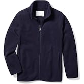Amazon Essentials Boys and Toddlers' Long Sleeve Polar Fleece Full-Zip Mock Jacket, Insulated
