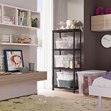 Keter Plus 60/4 Plastic Shelf Black 4 Shelves 20kg Load Tool-Free Assembly view 2
