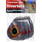 Bird B Gone Reflective Eye Bird Diverters, 5-Pack | Foil Deterrent Mimics Predator Eyes, Scares Birds Away, for Trees, Patios, Gazebos &amp; Boats
