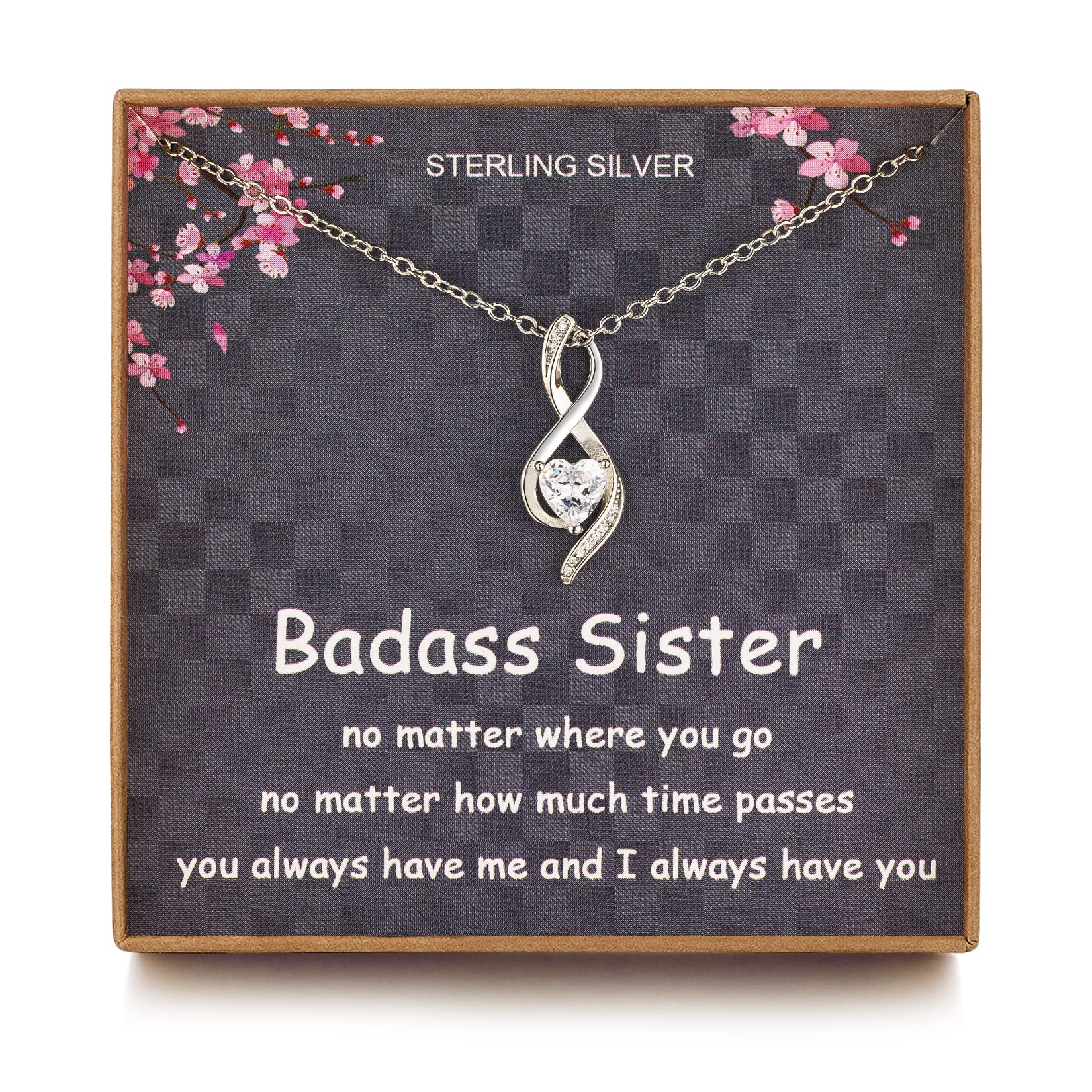 Thank You Badass Sister Necklace - Unique Badass Tribe Jewelry Friendship Gifts With Gift Box