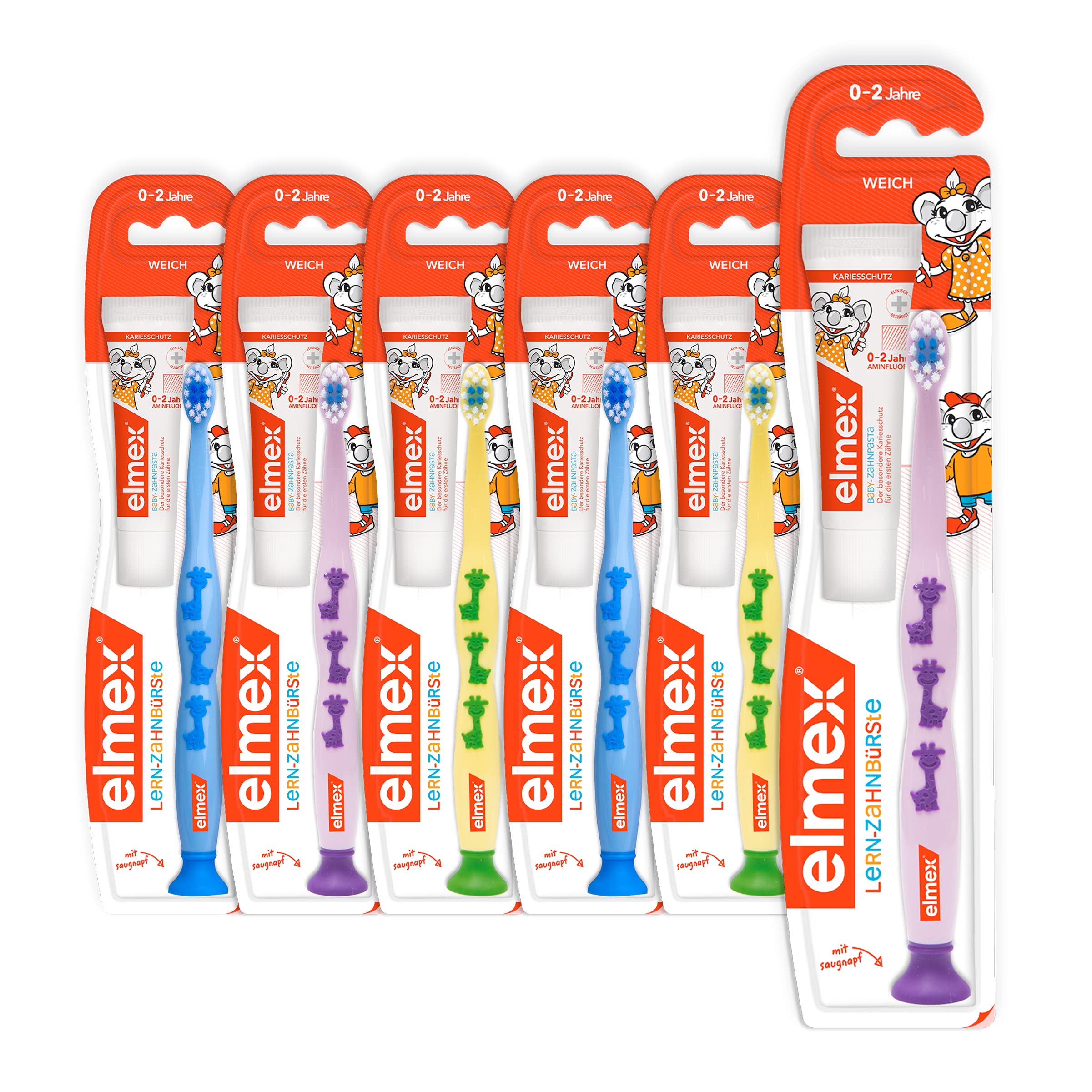 Elmex Children's Training Toothbrushes [Pack of 6]Assorted