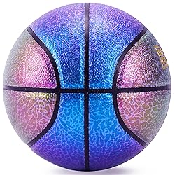 BALSMART Purple Leather Outdoor Basketball Size 7