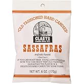 Claey's Sassafras Drops, 6-Ounce Packages (Pack of 12) | Non-chocolate old fashioned candies, sassafras flavor, made in USA, Claey's (#641) Old Fashioned Sassafras Hard Candy Drops