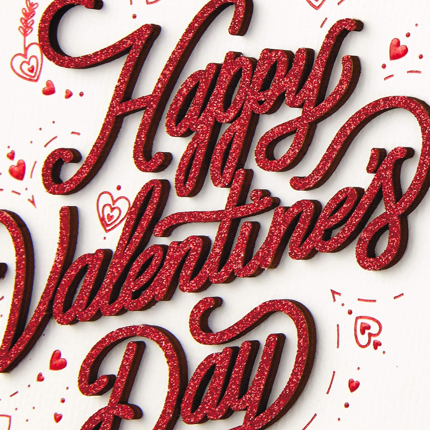Hallmark Valentines Day Card, Red Hearts & Arrows Design, Red Text Lettering, Pack of 1 - Image 3