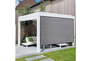 ARKOST 90% Sun Shade Cloth with Grommets, 6X10 FT Privacy Screen Pergola Shade Cover for Patio Garden, Grey