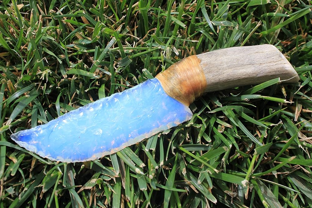 61/4" Opalite/Opal Glass Flint Knapped Pressure Flaked