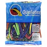 Qualatex 99321 Carnival Assortment Latex Balloons, 260Q, Multicolor, Pack of 100