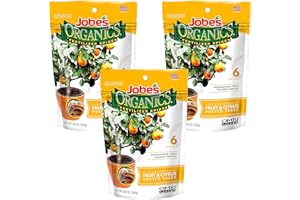 Jobe's Organics Fruit and Citrus Tree Fertilizer Spikes, 3-5-5 Time Release Fertilizer for All Fruit Trees in Containers or I