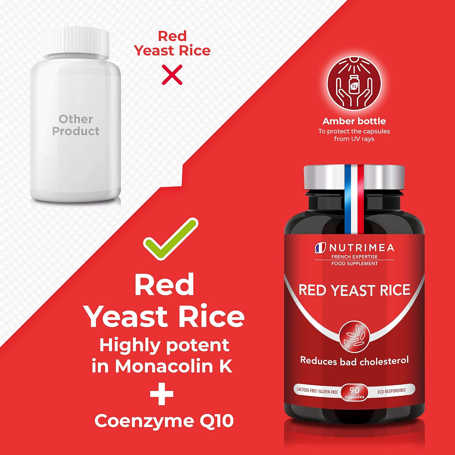 Red Yeast Rice, Enriched with Coenzyme Q10-90 Vegan Capsules, 3 Month Supply, Gluten Free, Plant-Based Supplement - Image 4