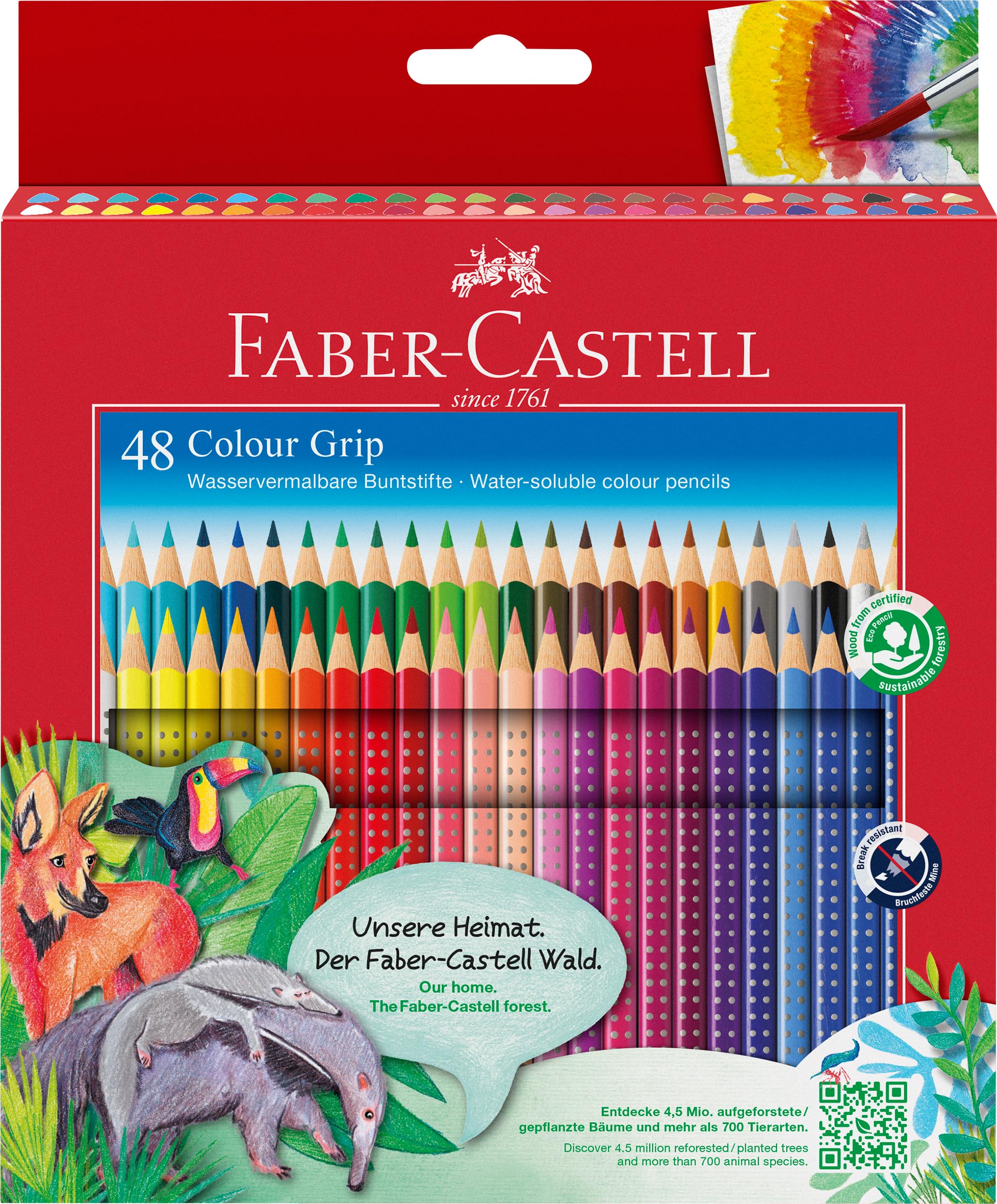 Faber-Castell - Colour Pencils - Cardboard Box - 48 pcs. (112449), (Pack of 1)